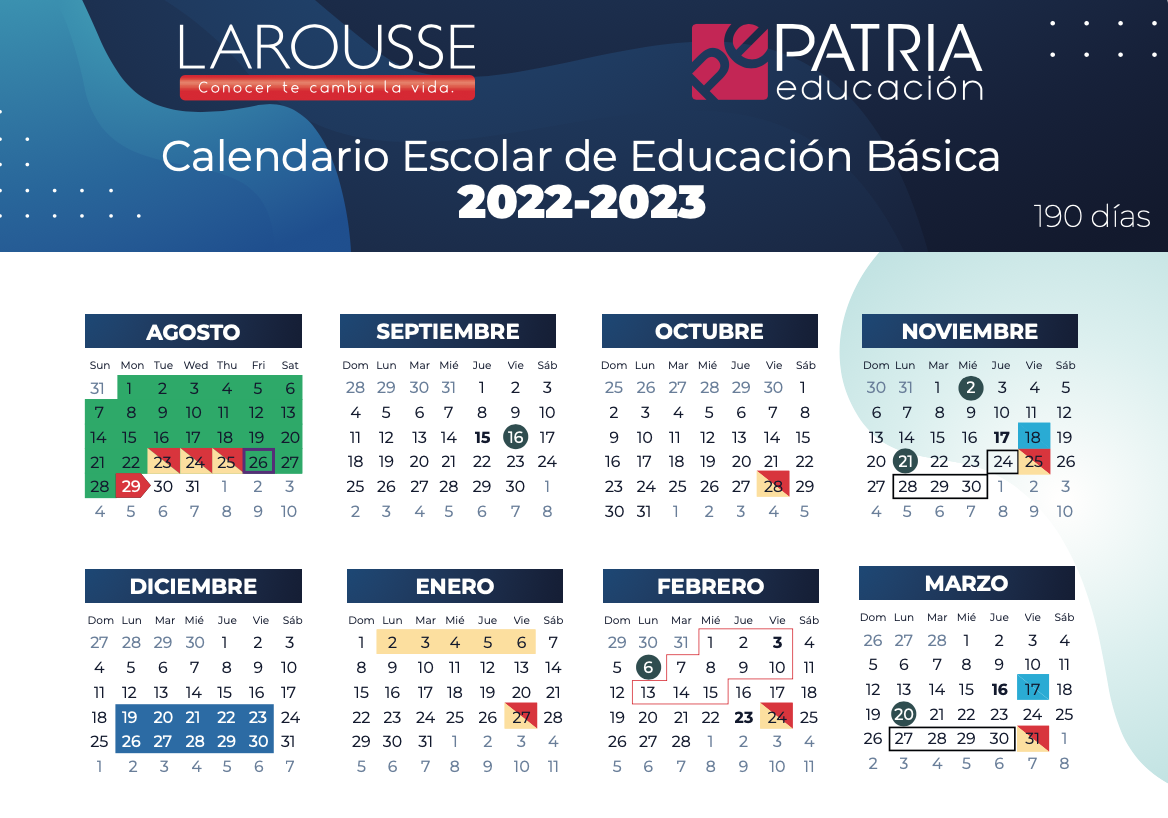 Conoce nuestro Calendario Escolar 2022 – 2023